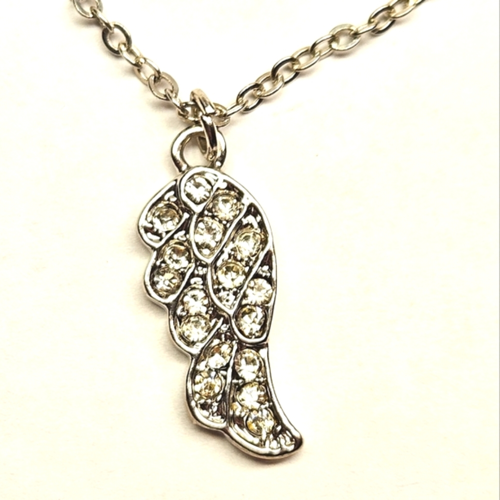 Rhinstone Angel Wing Necklace
